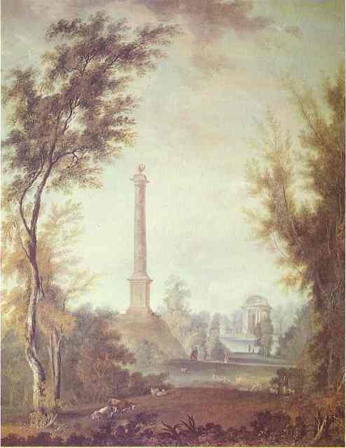 Oil painting:The Eagle Column at Gatchina. 1798