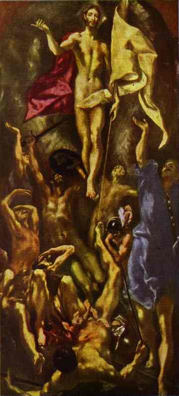 Oil painting:The Resurrection. 1584-1594