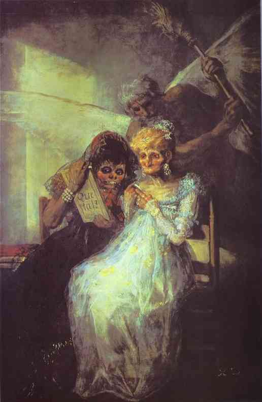 Oil painting:Time of the Old Women. c. 1810