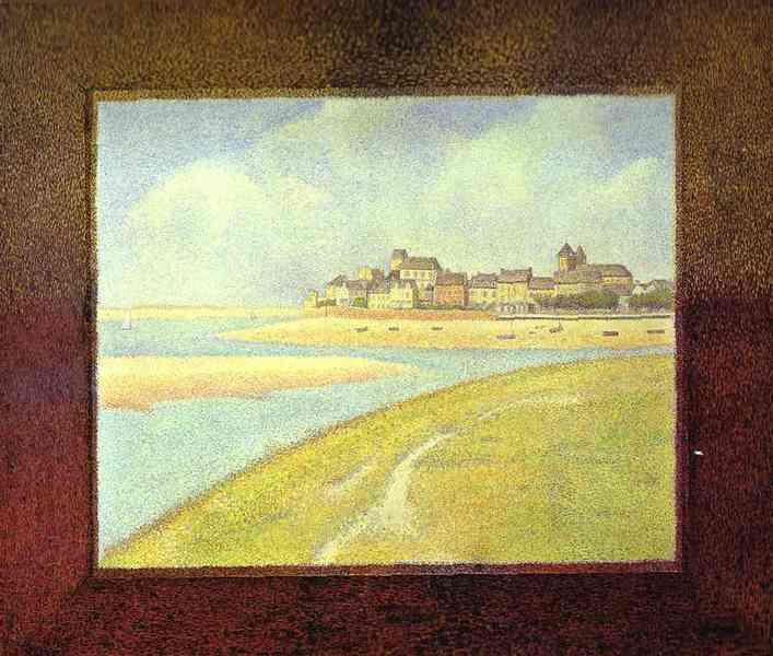 Oil painting:View of Crotoy, the Hill. 1889