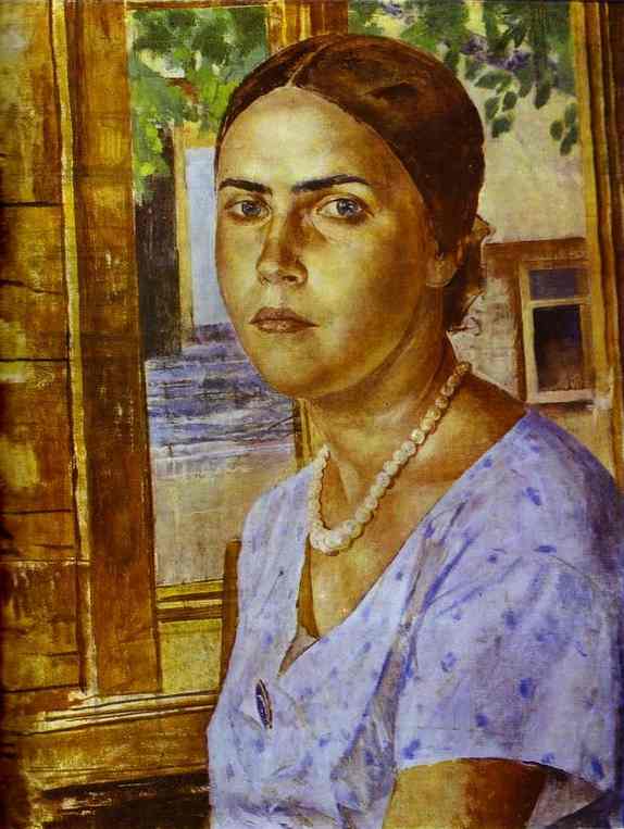 Oil painting:Woman by the Window. 1928