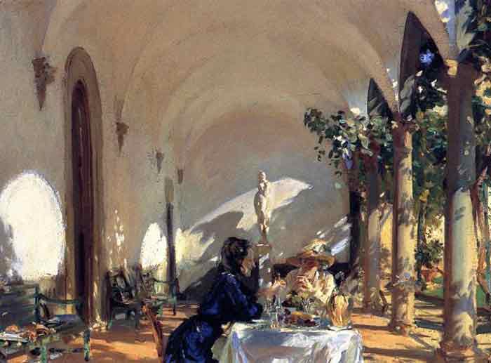 Oil painting for sale:Breakfast in the Loggia , 1910