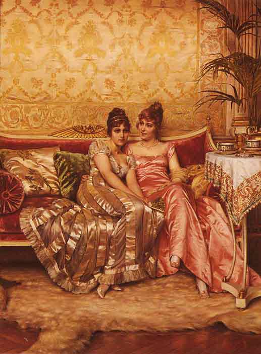 Oil painting for sale:Confidences