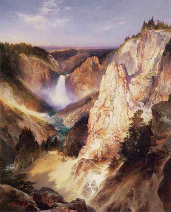 Oil painting for sale:Great Falls of Yellowstone, 1898