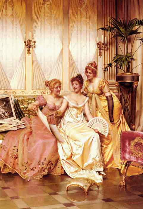 Oil painting for sale:Les Trois Connaisseuses[The Three Connoisseurs]