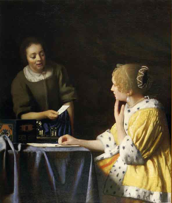 Oil painting for sale:Mistress and Maid, 1670