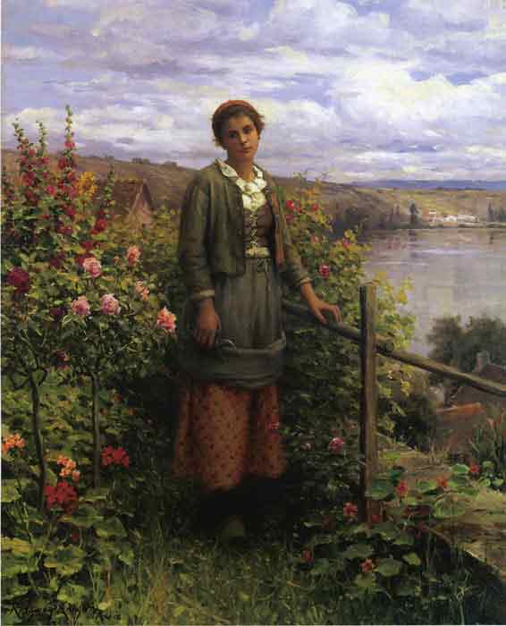 Oil painting for sale:In Her Garden