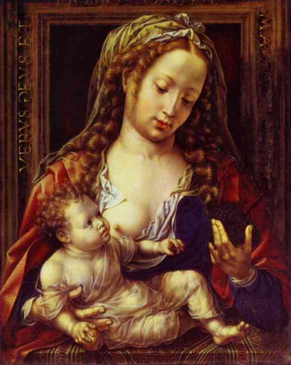 Oil painting:Madonna and Child. c. 1530
