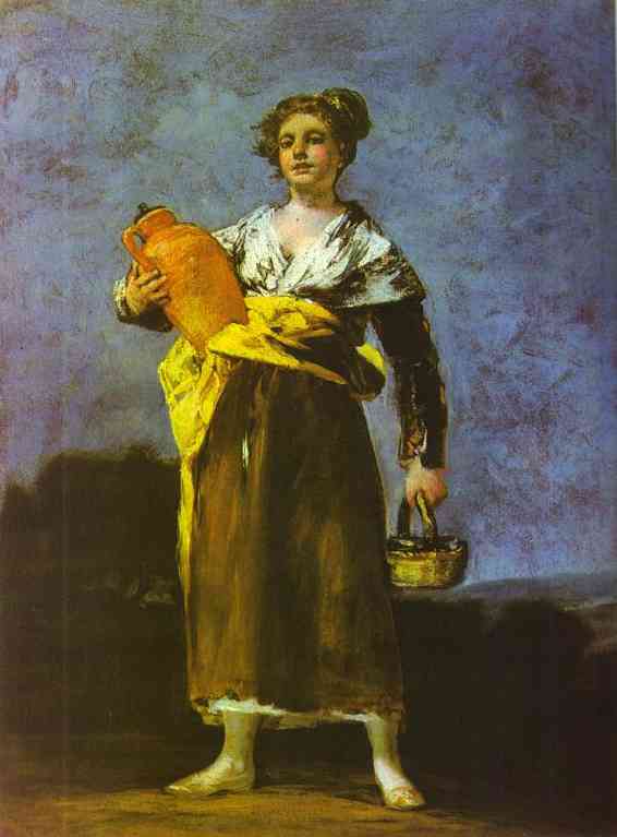 Oil painting:Girl with a Jug. (Aguadora).
