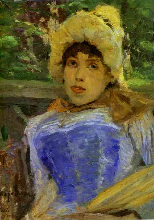 Oil painting: Portrait of a Chorus Girl. 1883