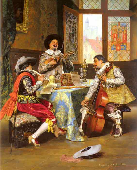 Oil painting for sale:The Musical Trio, 1890