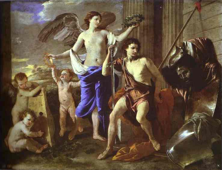Oil painting:The Triumph of David. c. 1630