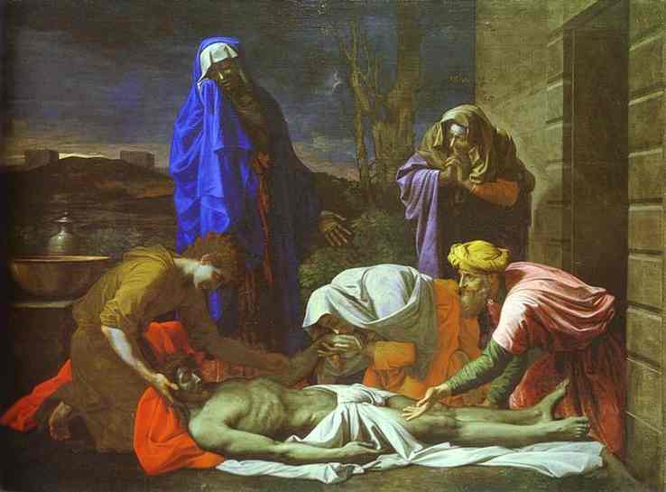 Oil painting:The Lamentation over Christ. 1655