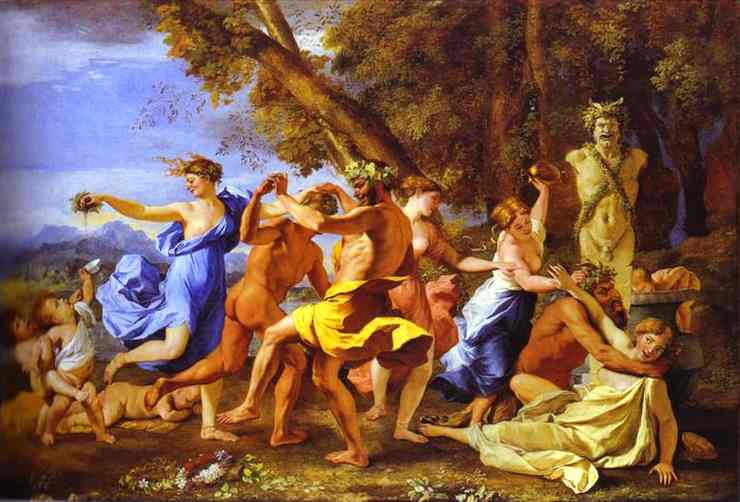 Oil painting:Bacchanalia. 1631