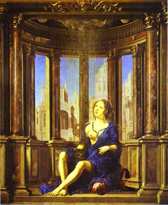 Oil painting:Danae. 1527