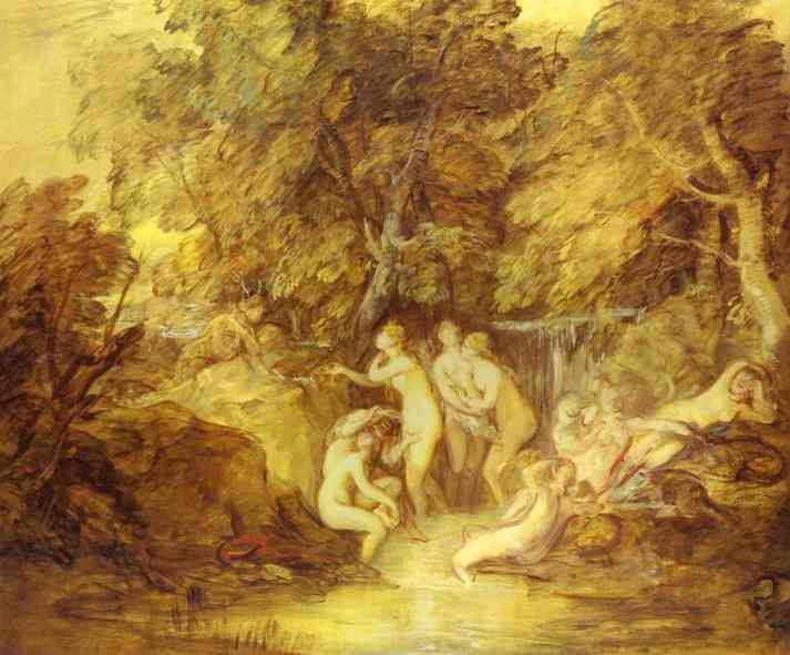 Oil painting:Diana and Actaeon. c.1785