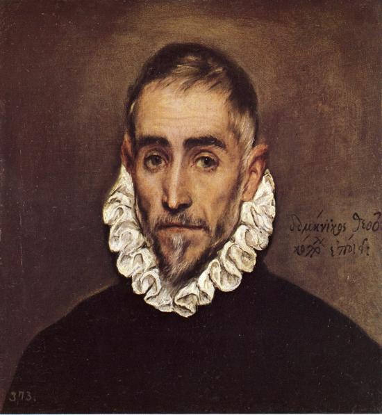 Oil painting:Elderly Gentleman. c. 1585-1595