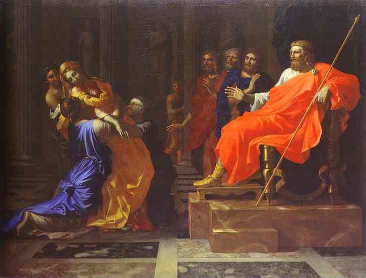 Oil painting:Esther Before Assuerus. 1640