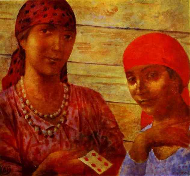 Oil painting:Gypsies. 1927