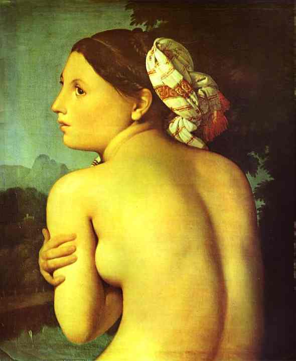 Oil painting:Half-figure of a Bather. 1807