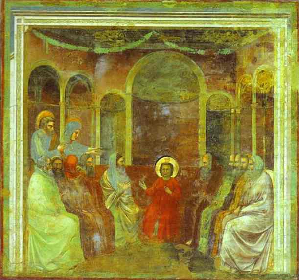 Oil painting:Jesus Among the Doctors. 1304
