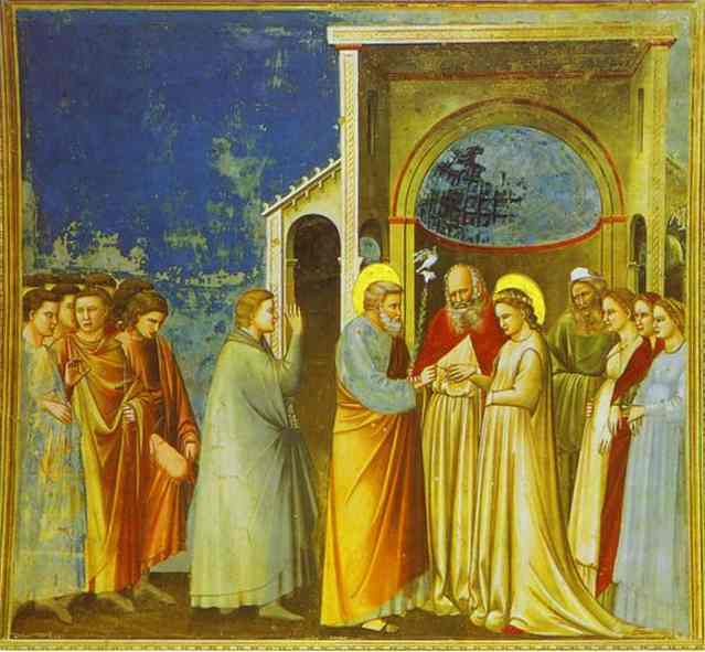 Oil painting:Marriage of the Virgin. 1302