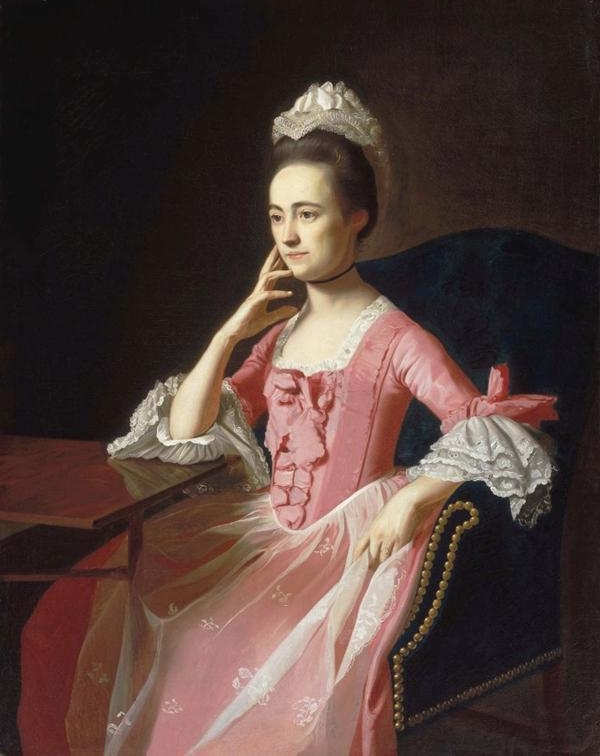 Oil painting:Mrs. John Hancock (Dorothy Quincy). 1772