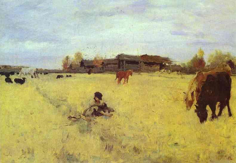 Oil painting:October. Domotcanovo. 1895