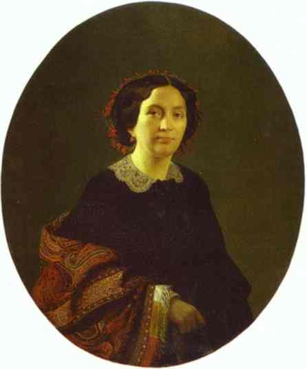 Oil painting:Portrait of Anisya Lesnikova. 1854