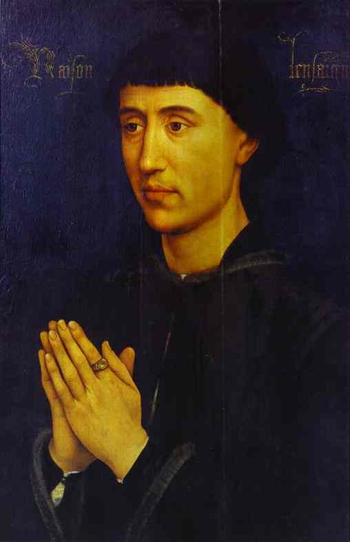 Oil painting:Portrait of Laurent Froimont (?). c.1460