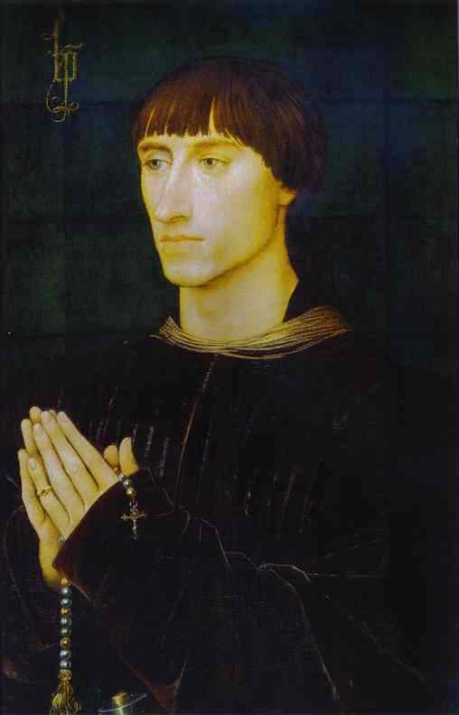 Oil painting:Portrait of Philippe de Croy. c.1460