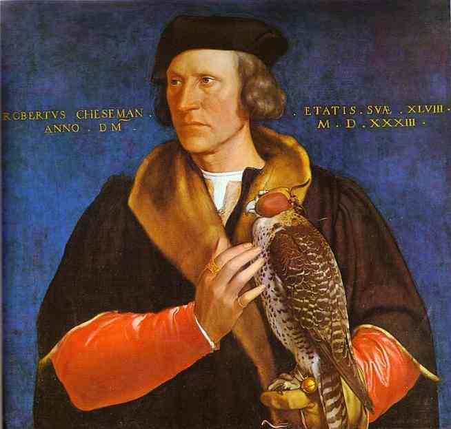 Oil painting:Portrait of Robert Cheseman. 1533