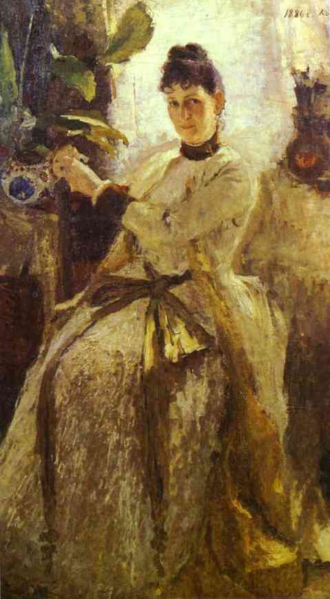 Oil painting: Portrait of Sofia Golitsyna. 1886