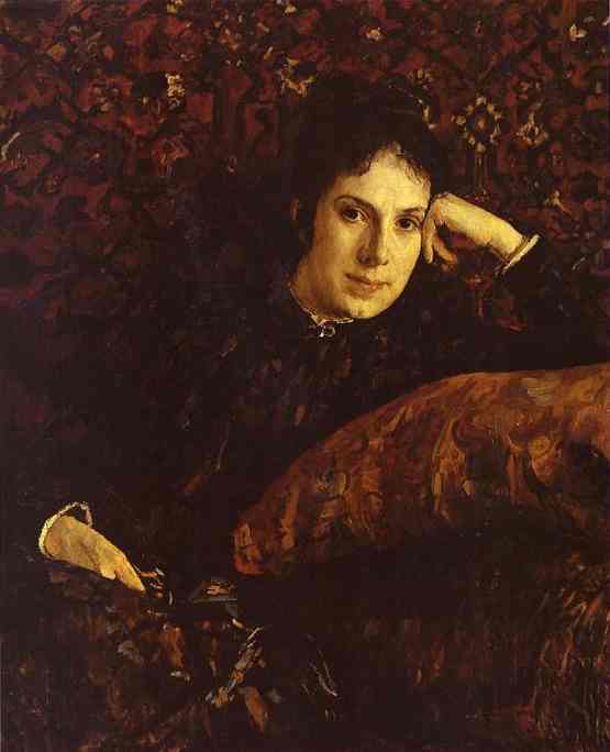 Oil painting:Portrait of Yekaterina Chokolova. 1887