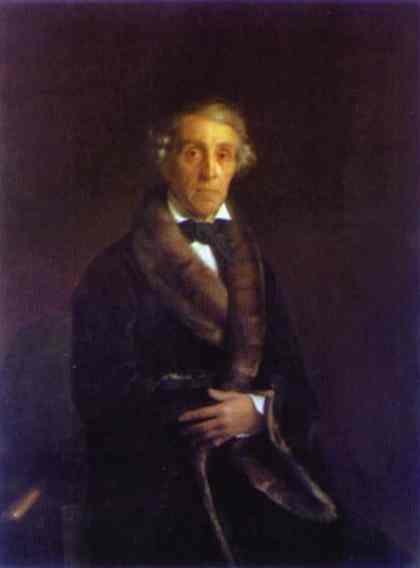 Oil painting:Portrait of the Artist Feodor Petrovich Tolstoy. c. 1850