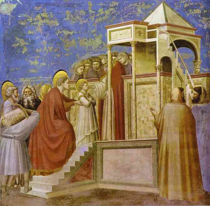 Oil painting:Presentation at the Temple. 1304