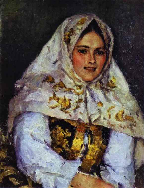 Oil painting:Siberian Beauty. Portrait of Ye. A. Rachkova. 1891