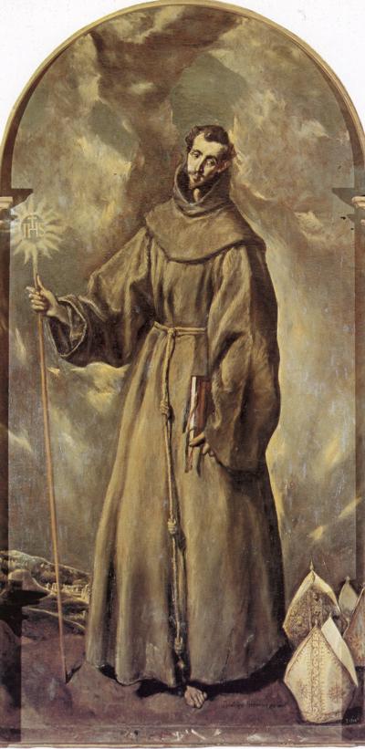 Oil painting:St. Bernardino. 1603-1604