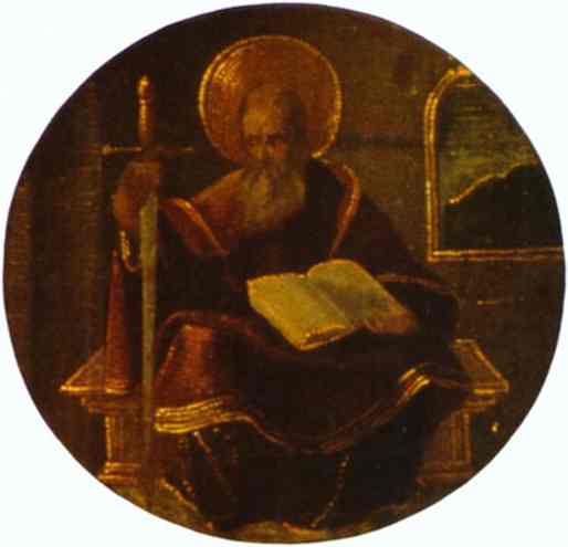 Oil painting:St. Paul. Detail from St. Lawrence. 1636