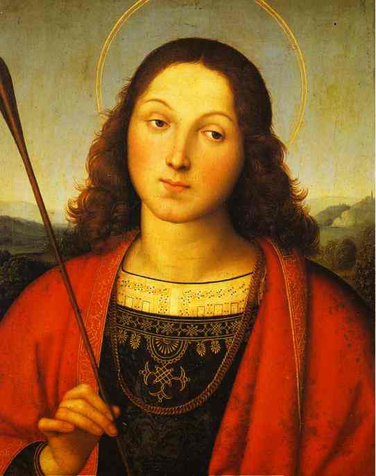 Oil painting:St. Sebastian. 1502