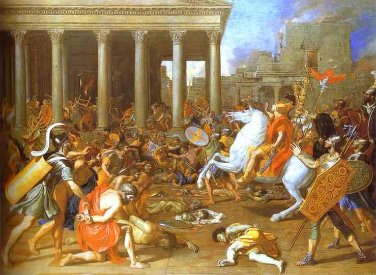 Oil painting:The Destruction of the Temple in Jerusalem. 1640