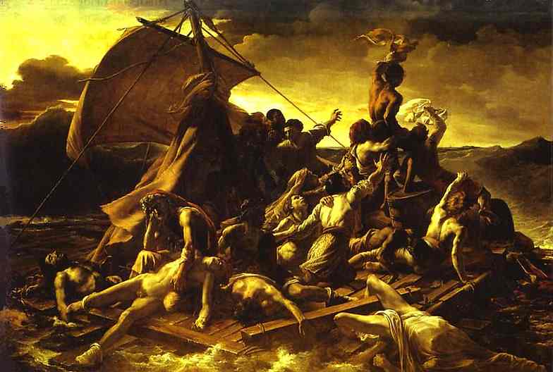 Oil painting:The Raft of the Medusa. 1818