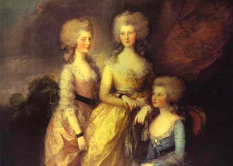 Oil painting:The Three Elder Princesses. 1784