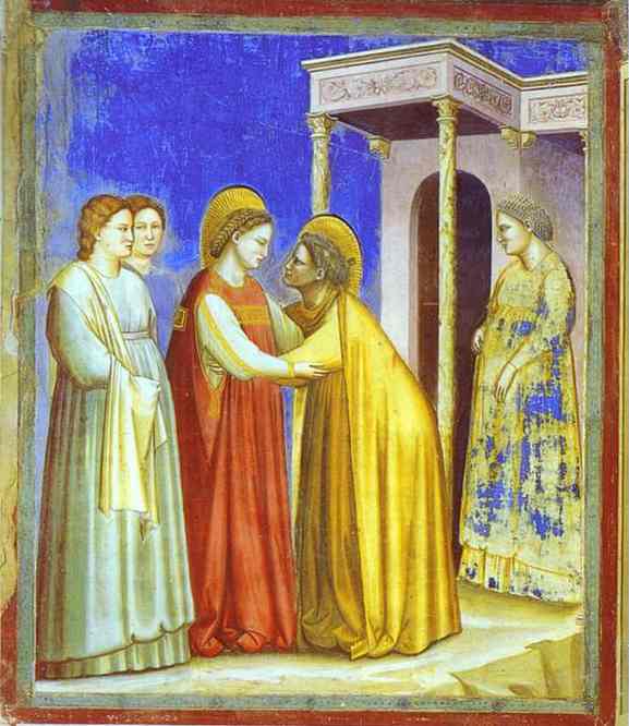 Oil painting:The Visitation. 1302