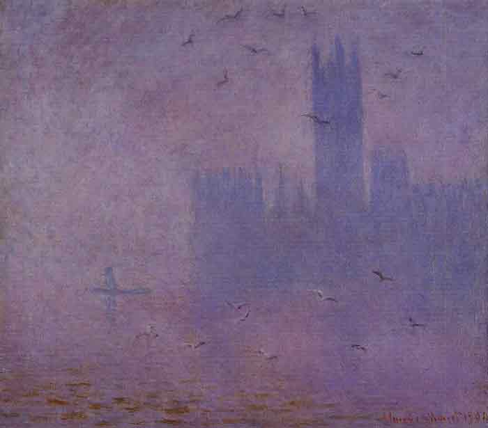 Oil painting for sale:Houses of Parliament, Seagulls , 1900