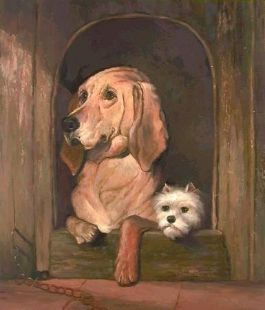 Oil painting for sale:dogs-012