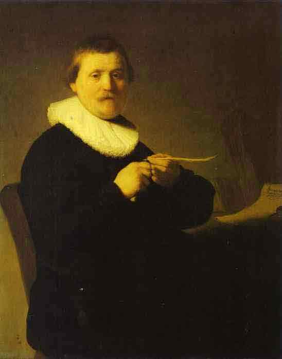 A Man Sharpening a Quill. c. 1632