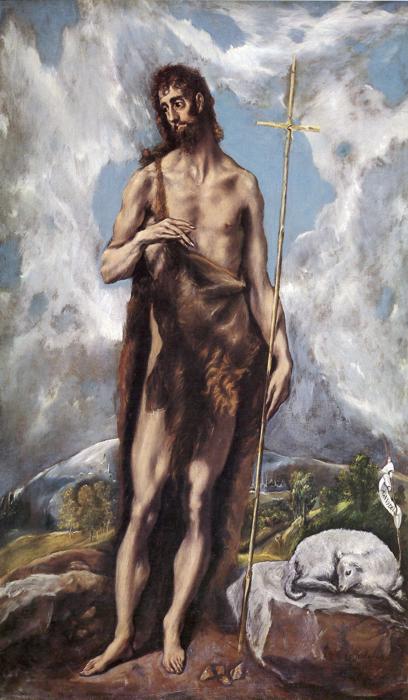 Oil painting:St. John the Baptist. c. 1600