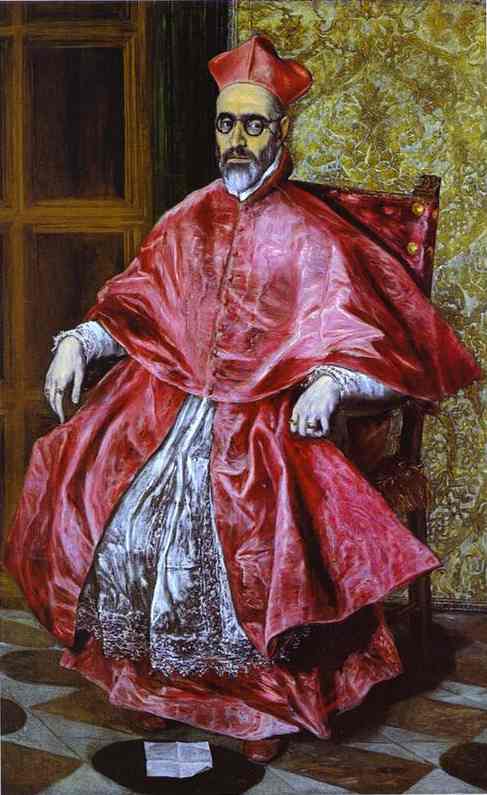 Oil painting:Portrait of a Cardinal. c. 1600