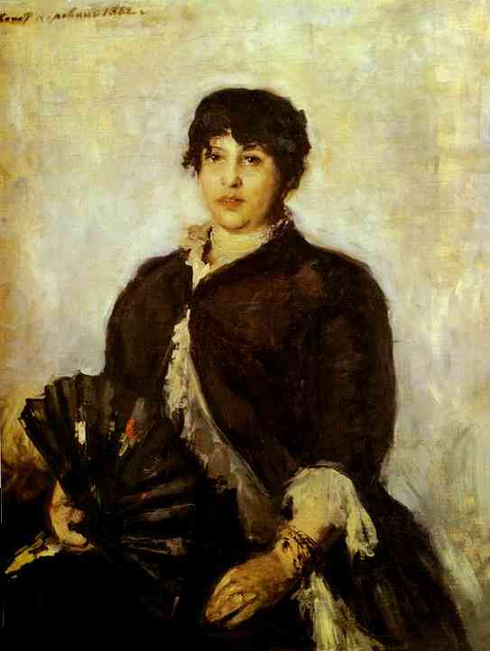 Oil painting: Portrait of Olga Alyabyeva. 1889